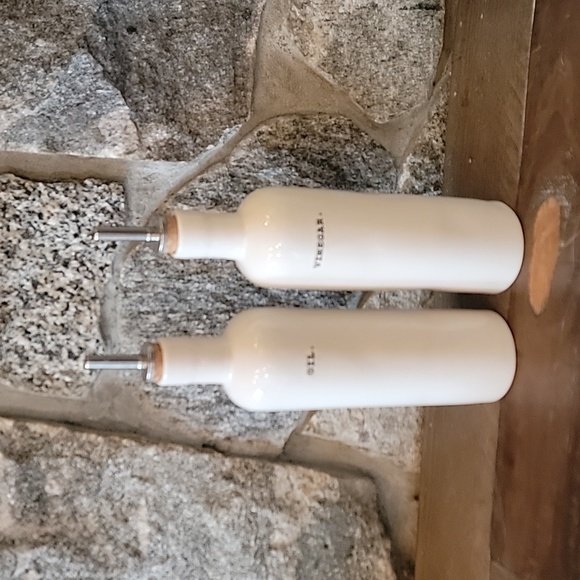 Rae dunn typewriter oil and vinegar set - Picture 1 of 6